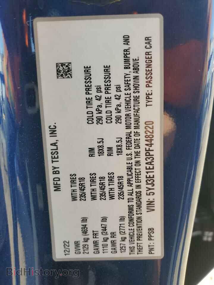 2023 TESLA MODEL 3 - VIN: 5YJ3E1EA3PF448220 - Photo 12