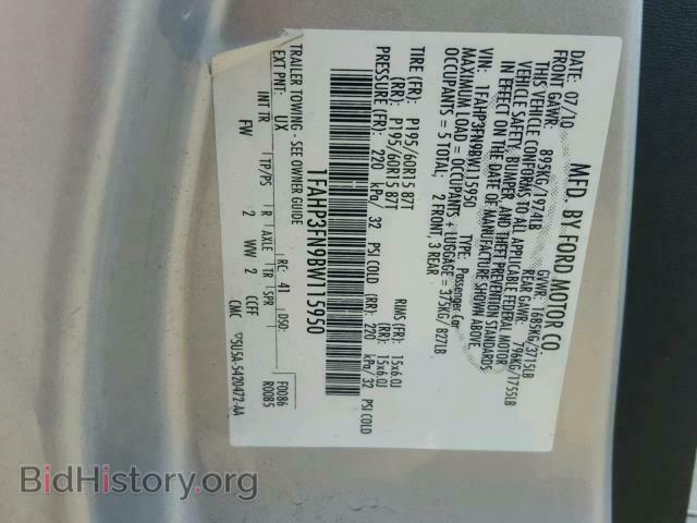 2011 FORD FOCUS - VIN: 1FAHP3FN9BW115950 - Фото 10
