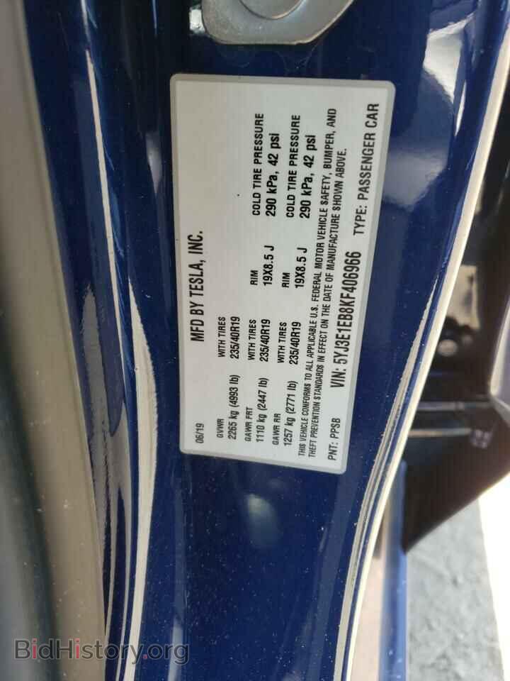 2019 TESLA MODEL 3 - VIN: 5YJ3E1EB8KF406966 - Photo 12