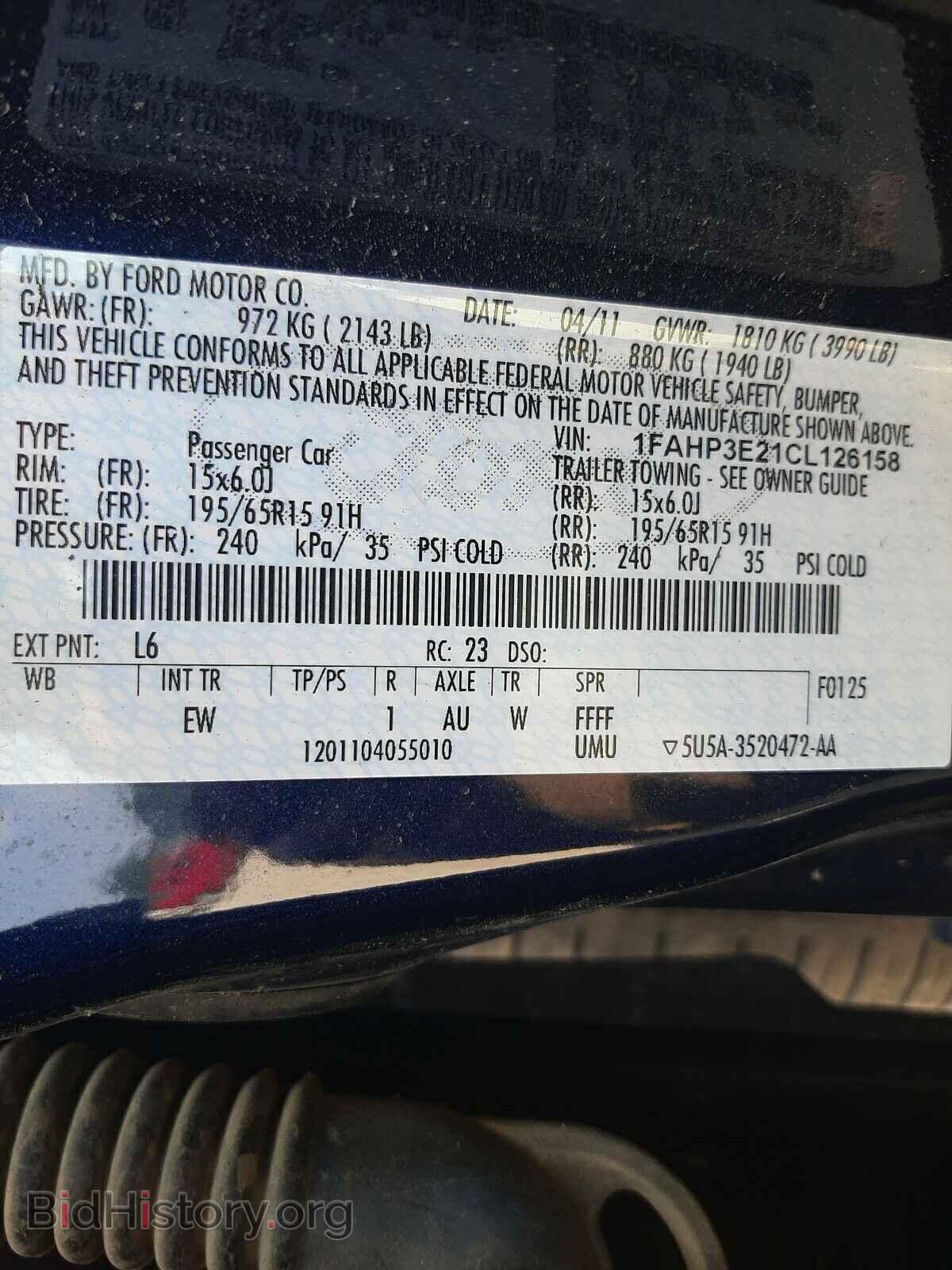 2012 FORD FOCUS - VIN: 1FAHP3E21CL126158 - Photo 10