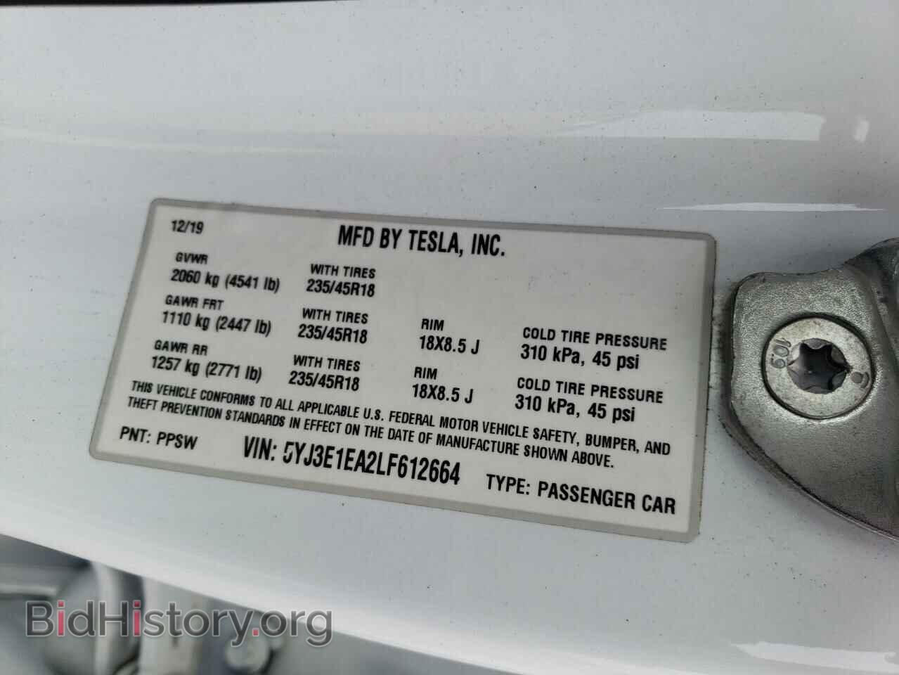 2020 TESLA MODEL 3 - VIN: 5YJ3E1EA2LF612664 - Photo 13