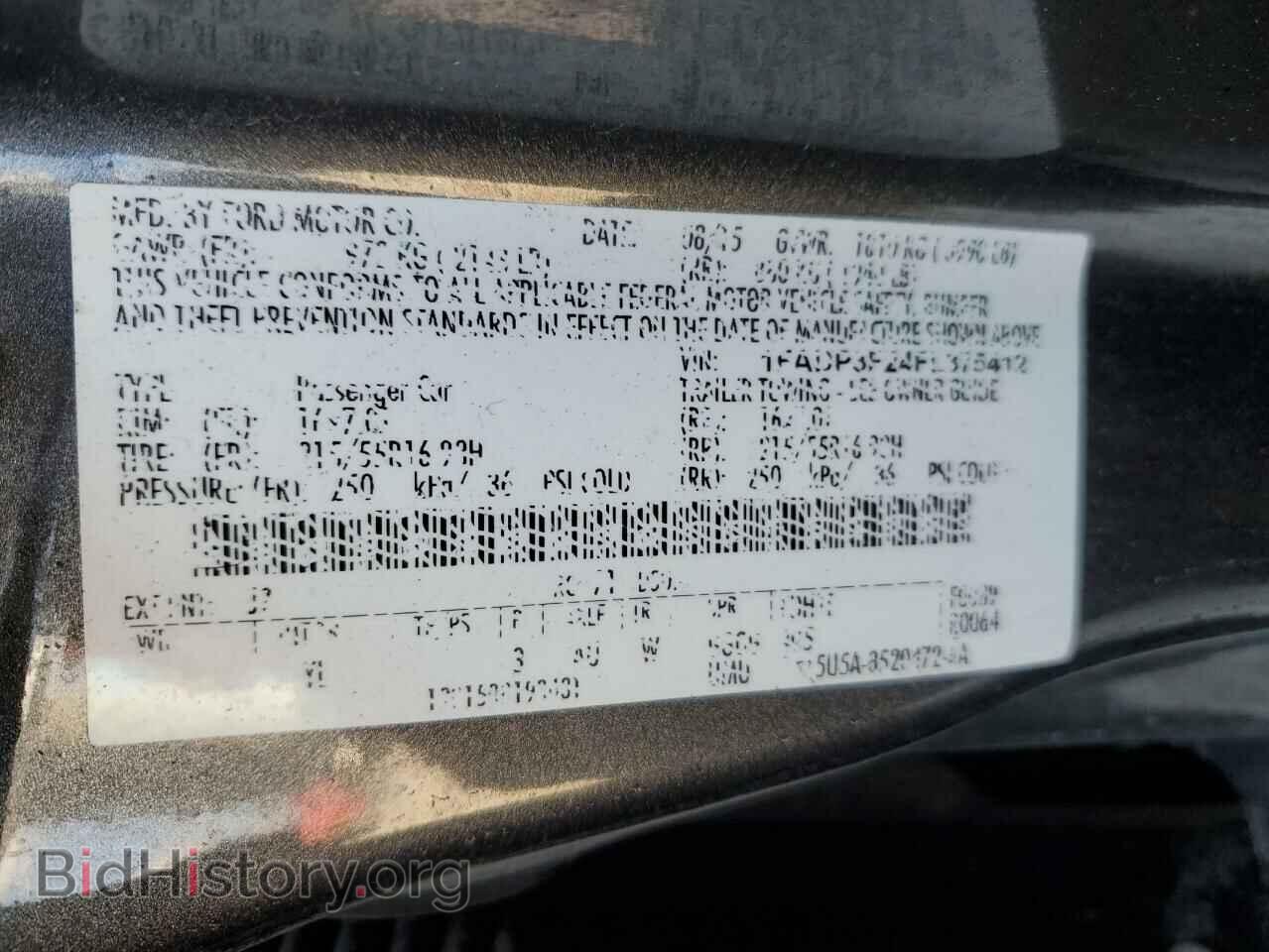 2015 FORD FOCUS - VIN: 1FADP3F24FL375412 - Фото 12