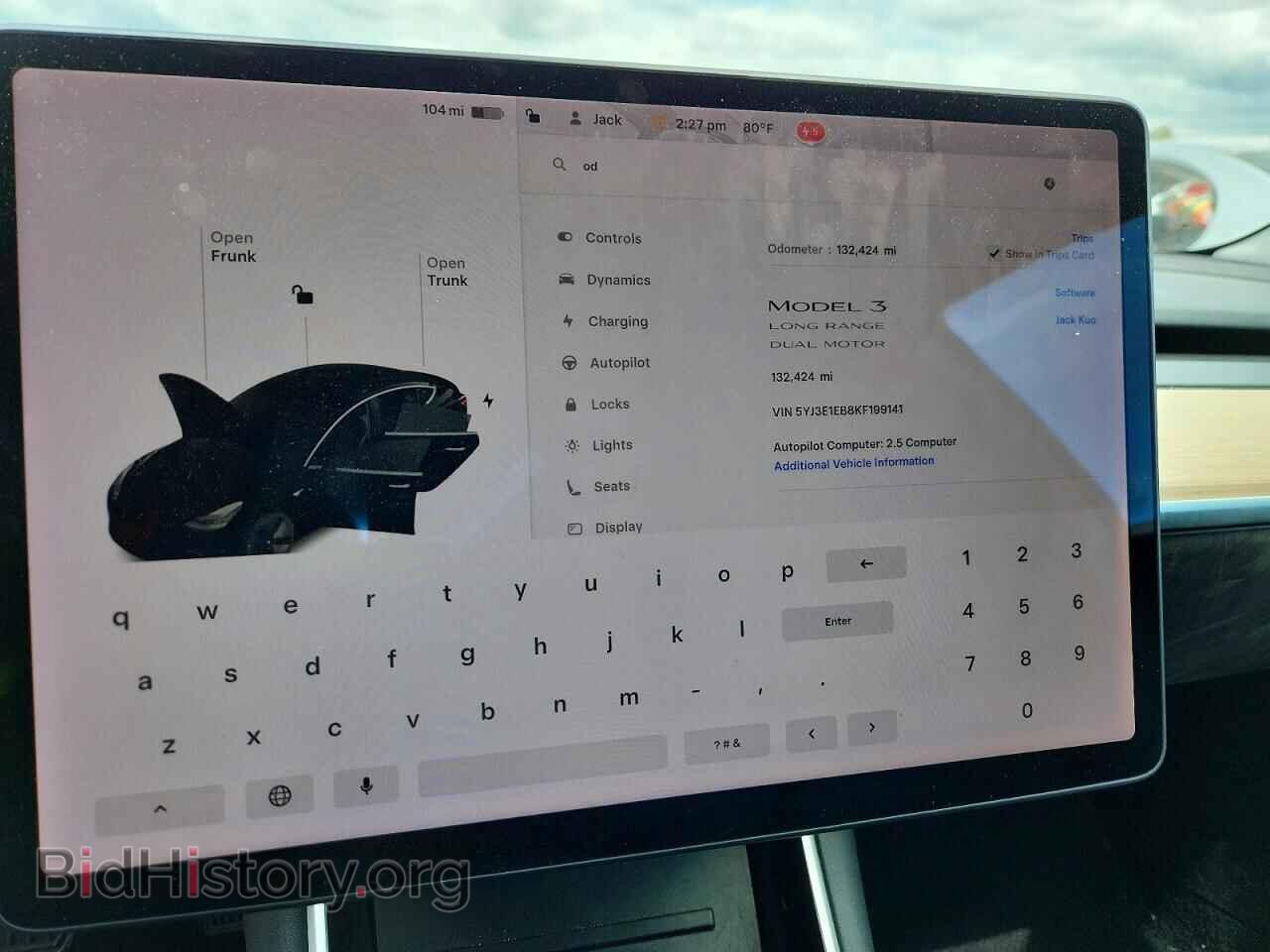 2019 TESLA MODEL 3 - VIN: 5YJ3E1EB8KF199141 - Фото 9