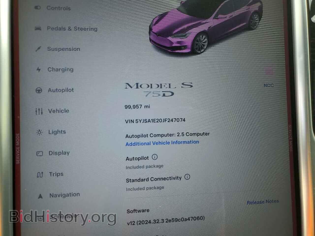2018 TESLA MODEL S - VIN: 5YJSA1E20JF247074 - Фото 9