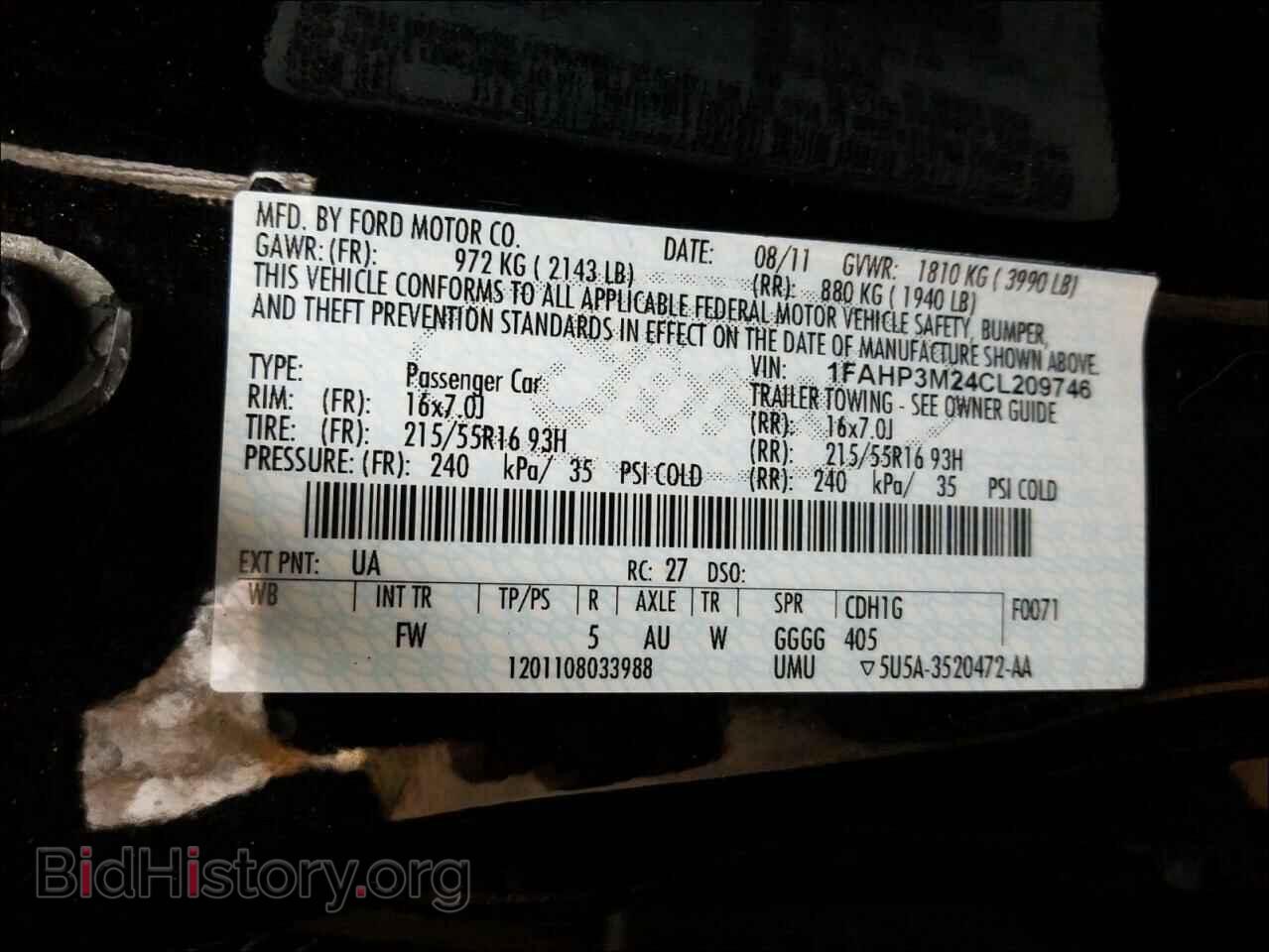2012 FORD FOCUS - VIN: 1FAHP3M24CL209746 - Photo 10