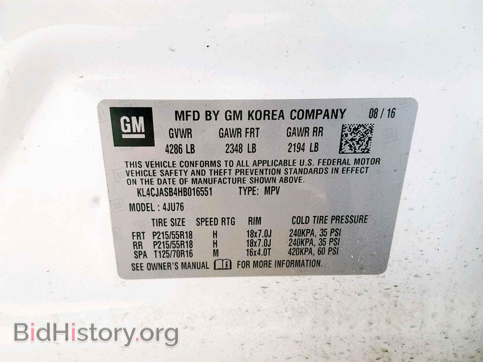 2017 BUICK ENCORE PRE - VIN: KL4CJASB4HB016551 - Photo 10