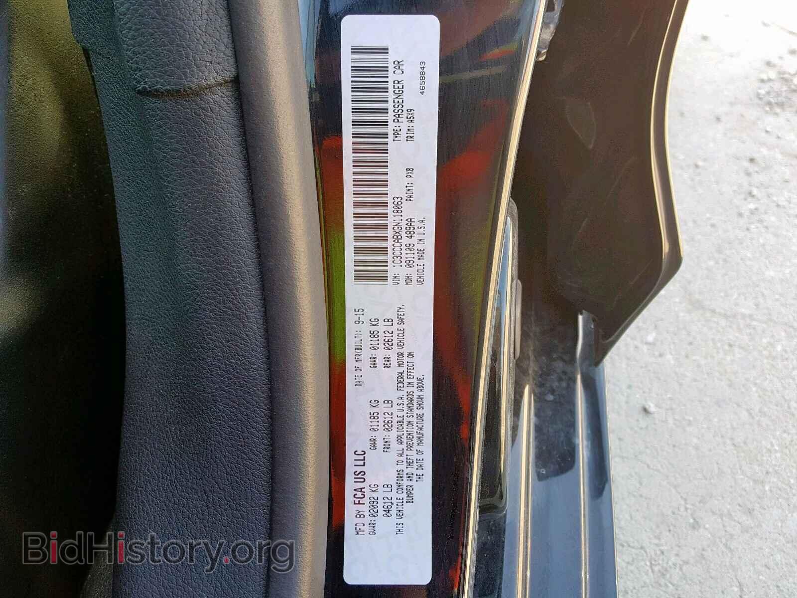 2016 CHRYSLER 200 - VIN: 1C3CCCABXGN118063 - Фото 10