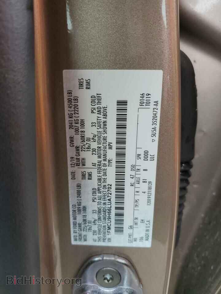 2020 FORD ESCAPE - VIN: 1FMCU9H66LUA72702 - Photo 13