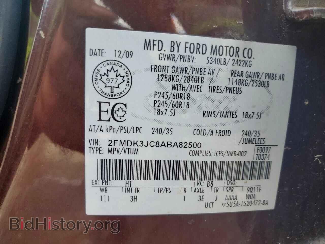 2010 FORD EDGE - VIN: 2FMDK3JC8ABA82500 - Photo 13