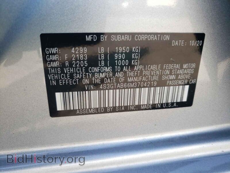 2021 Subaru IMPREZA (VIN 4S3GTAB66M3704219) — photo 10 of 10