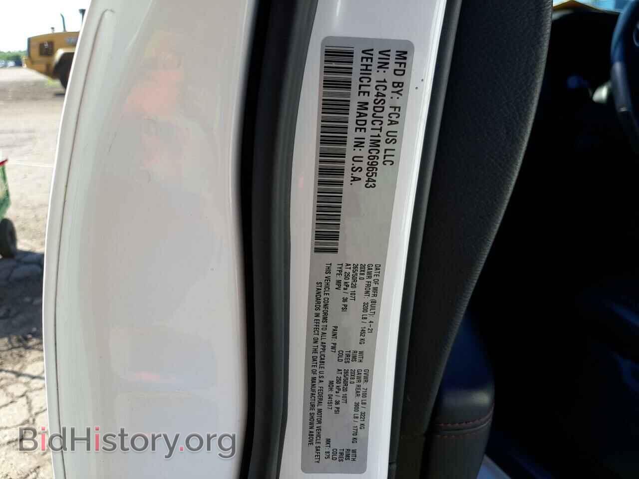 2021 DODGE DURANGO - VIN: 1C4SDJCT1MC696543 - Photo 10