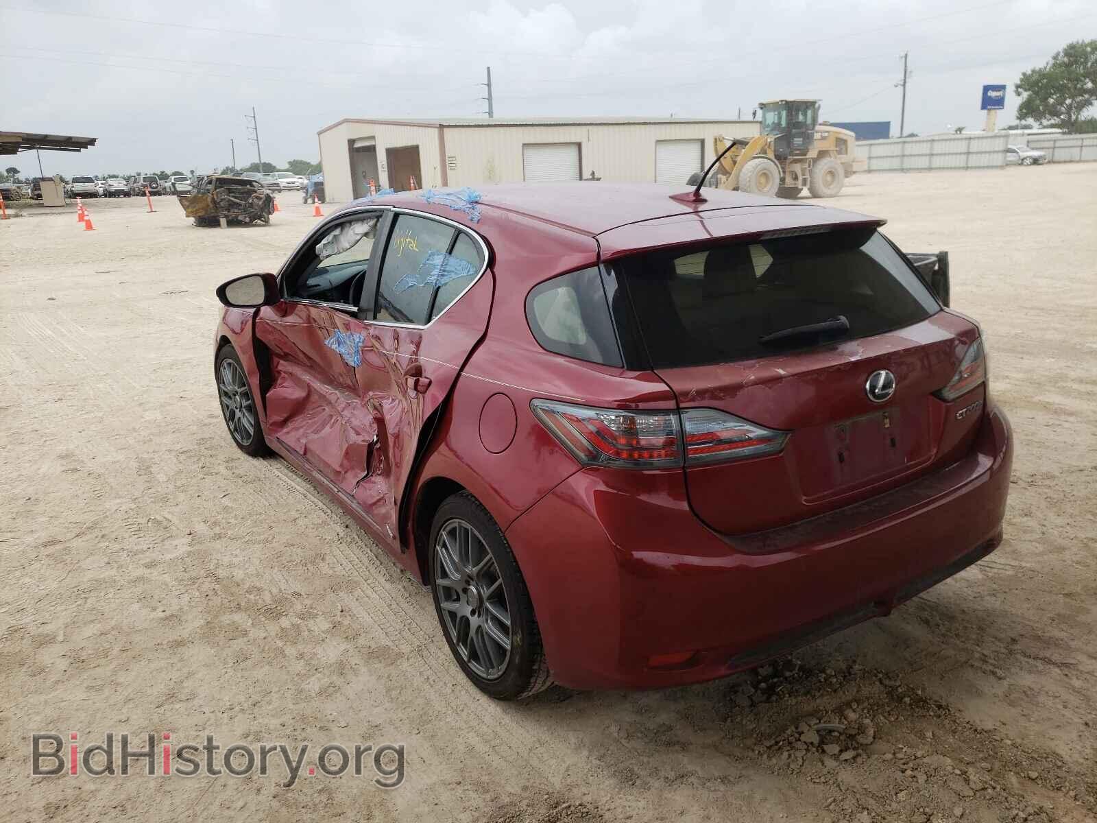 2012 LEXUS CT 200 - VIN: JTHKD5BH6C2071062 - Фото 3