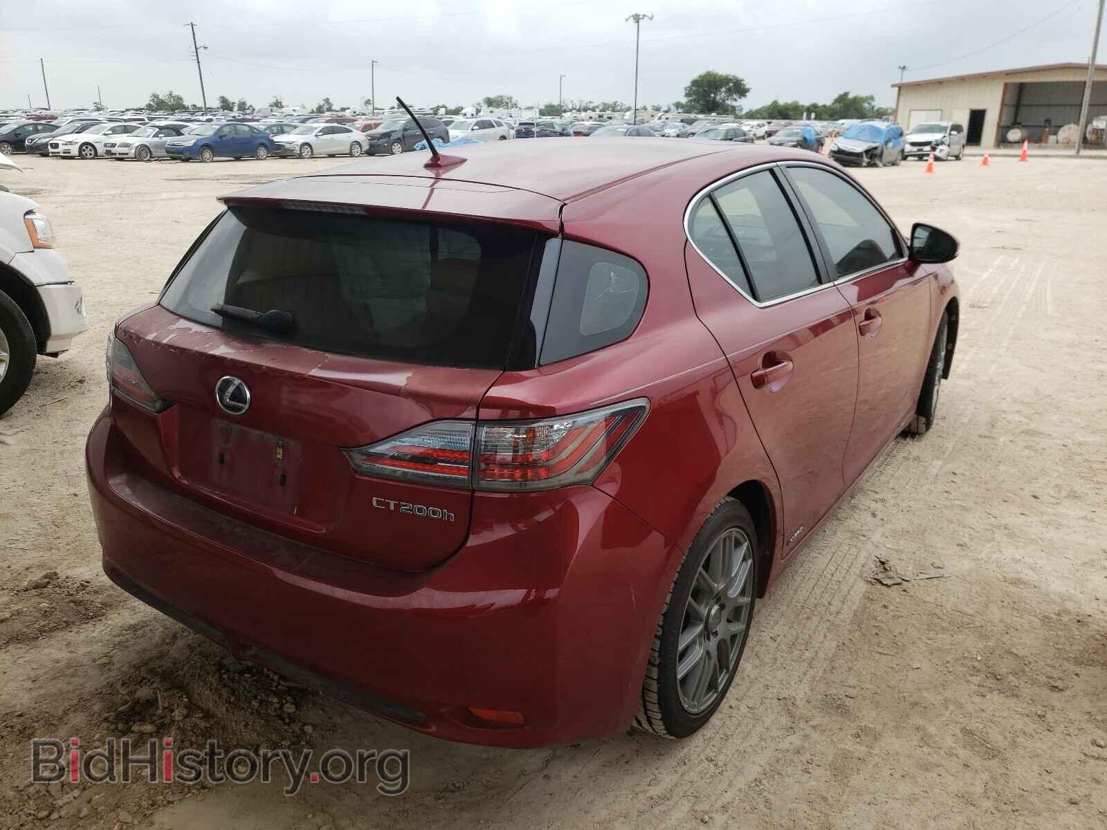 2012 LEXUS CT 200 - VIN: JTHKD5BH6C2071062 - Фото 4