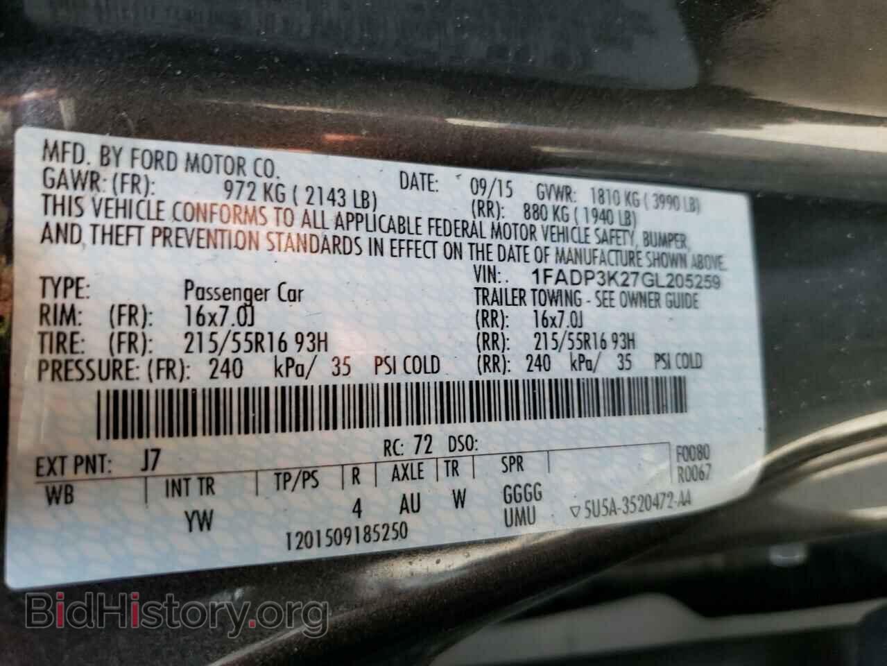 2016 FORD FOCUS - VIN: 1FADP3K27GL205259 - Photo 10