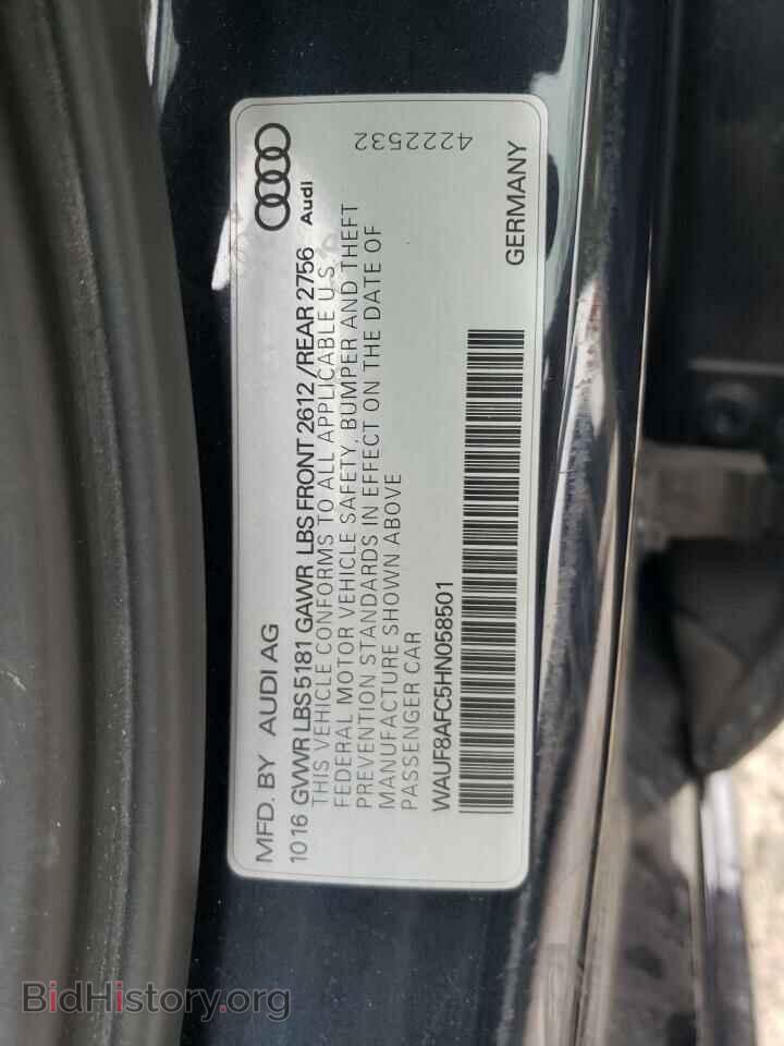 2017 AUDI A6 - VIN: WAUF8AFC5HN058501 - Фото 12