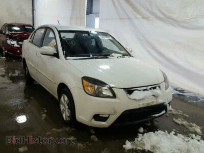 2011 Kia RIO BASE, белый — VIN KNADH4A32B6948455, Copart
