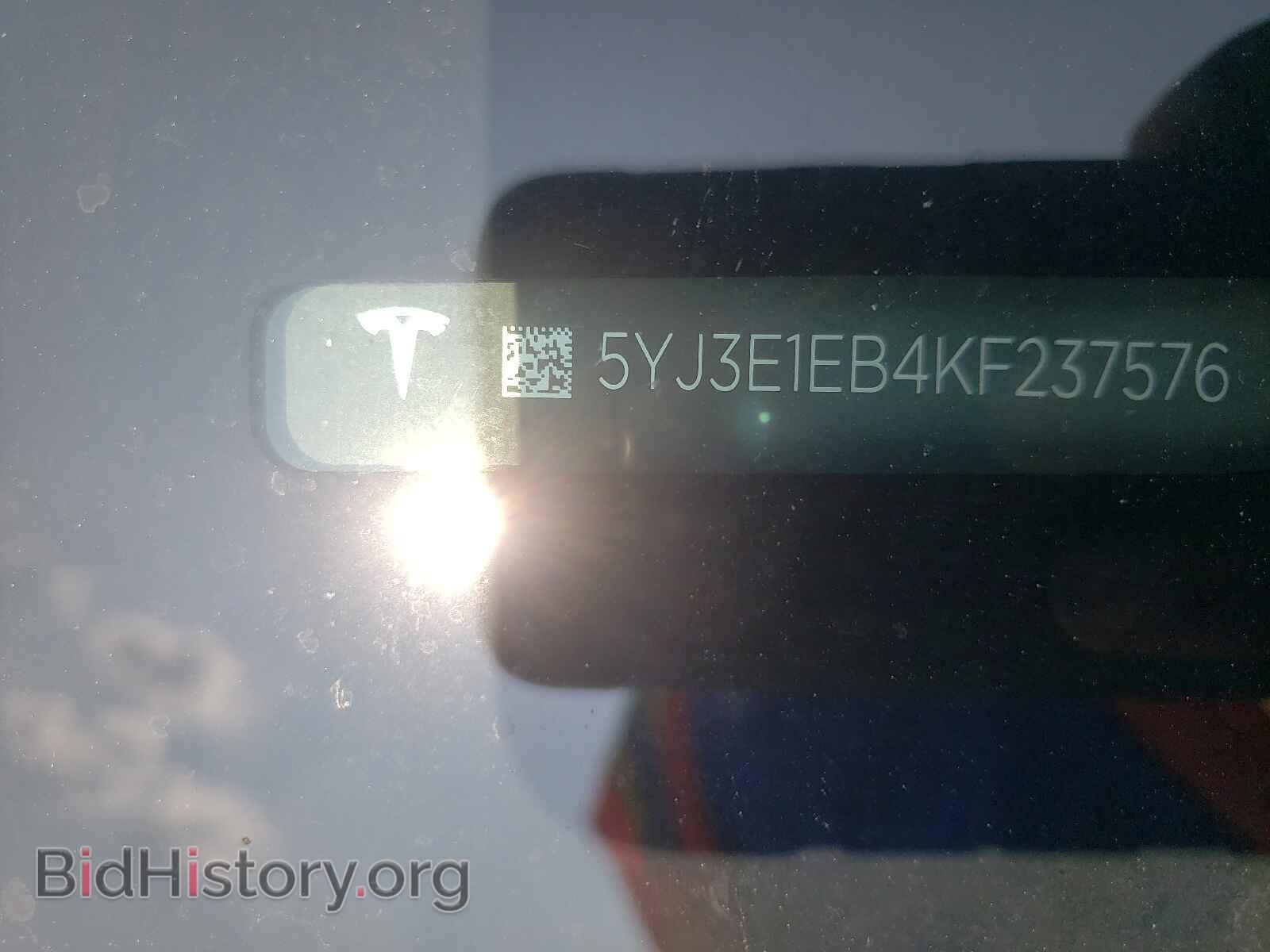 2019 TESLA MODEL 3 - VIN: 5YJ3E1EB4KF237576 - Photo 10