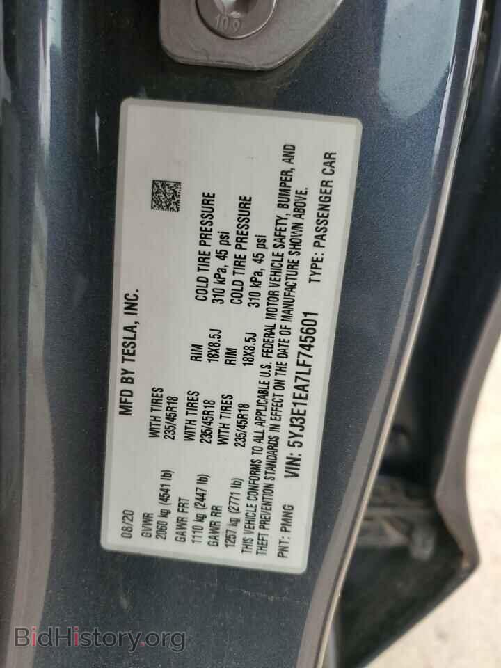 2020 TESLA MODEL 3 - VIN: 5YJ3E1EA7LF745601 - Photo 15