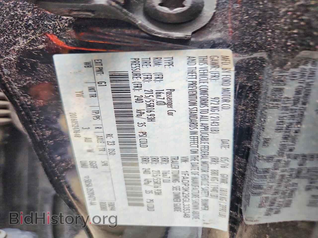 2016 FORD FOCUS - VIN: 1FADP3K29GL335348 - Фото 12
