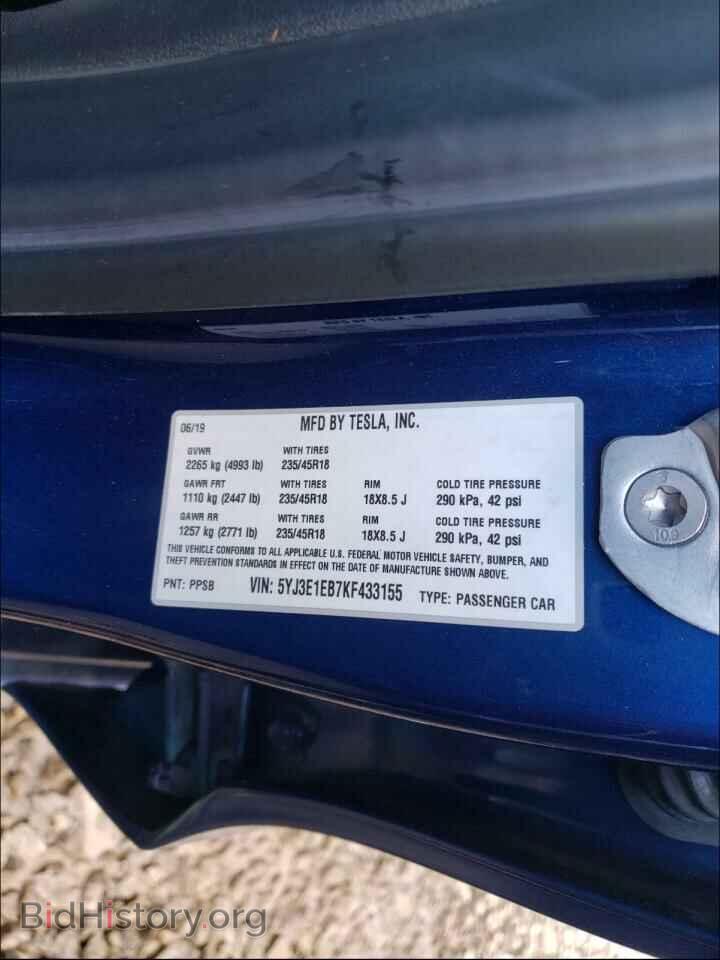 2019 TESLA MODEL 3 - VIN: 5YJ3E1EB7KF433155 - Photo 10