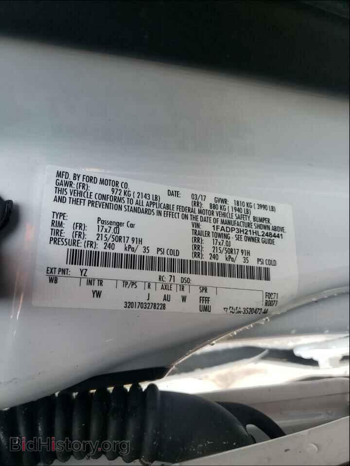 2017 FORD FOCUS - VIN: 1FADP3H21HL248441 - Фото 10