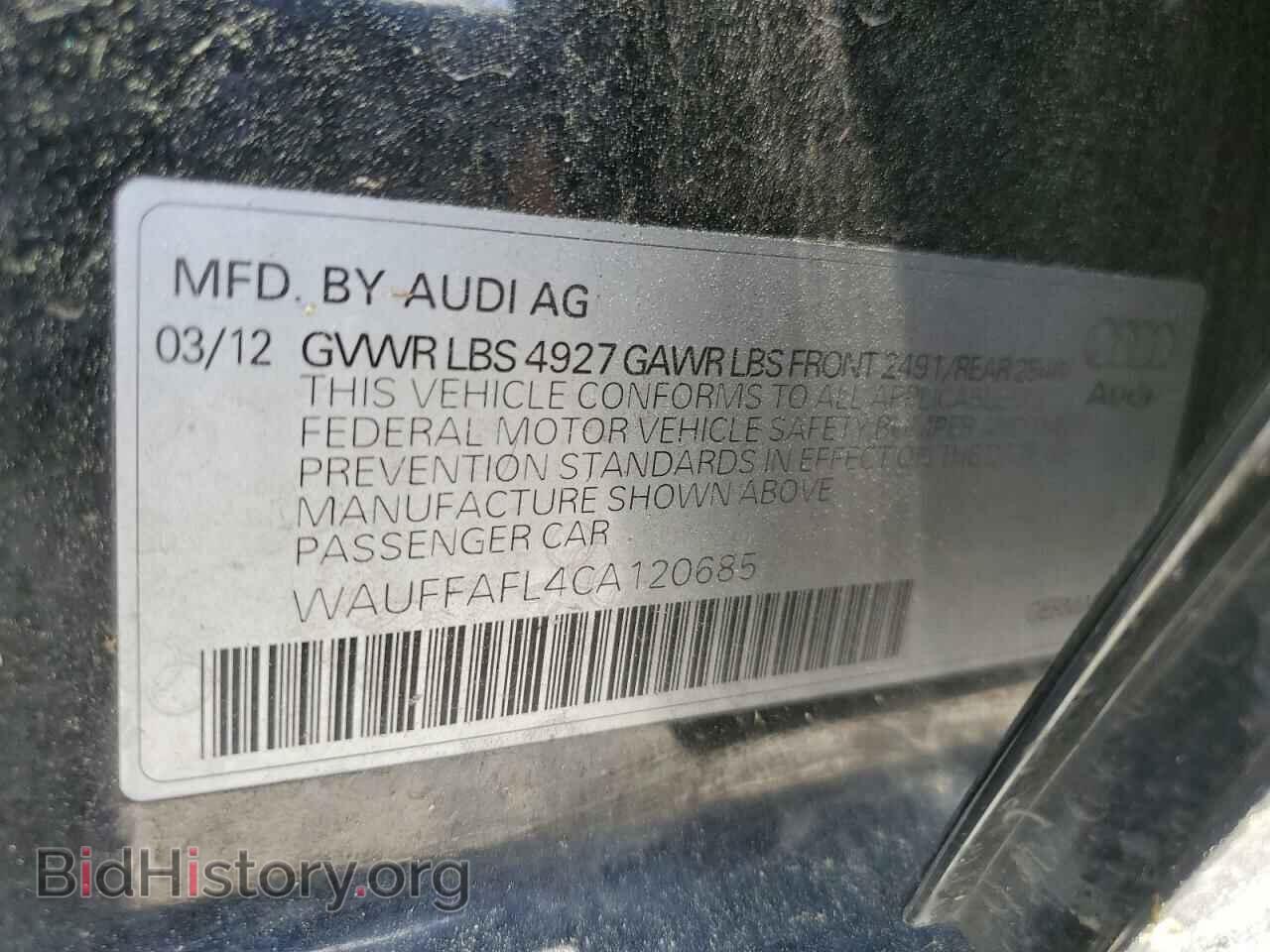 2012 AUDI A4 - VIN: WAUFFAFL4CA120685 - Photo 12