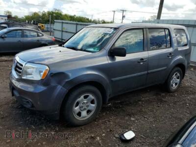 2014 Honda PILOT LX, серый — VIN 5FNYF4H24EB032893, Copart