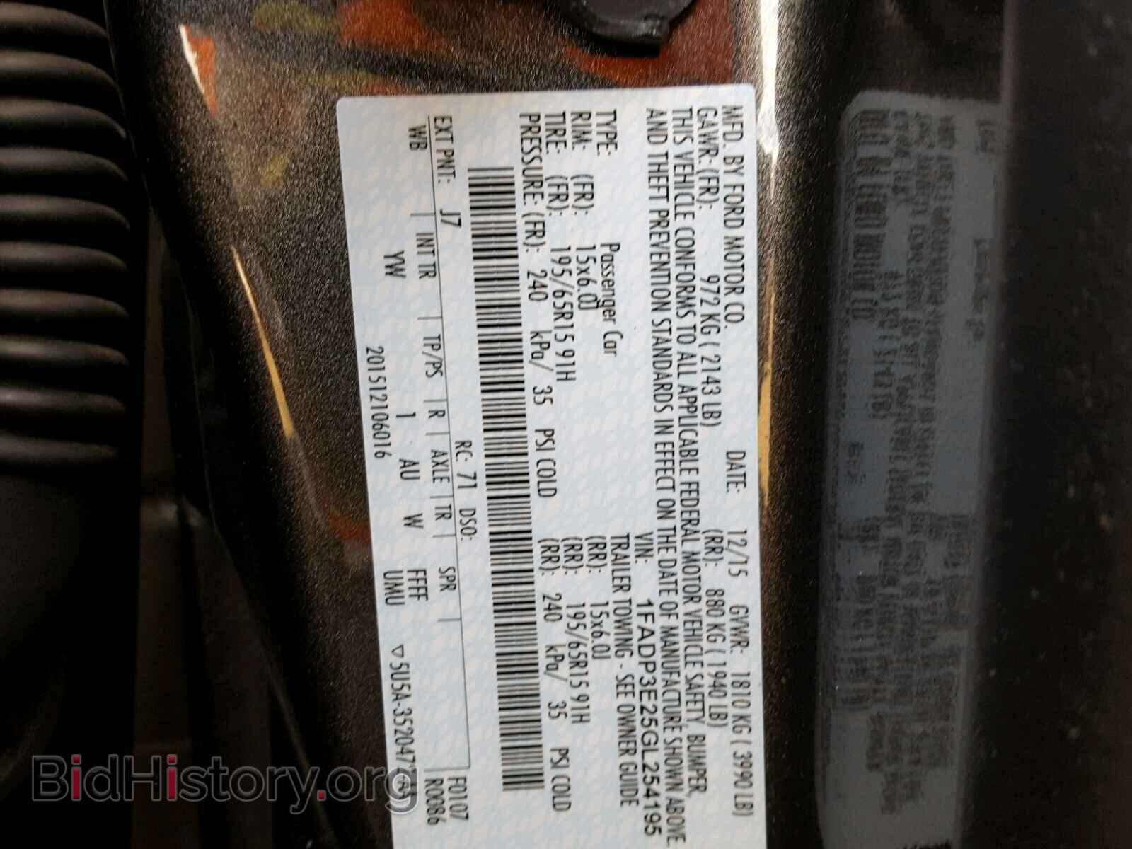 2016 FORD FOCUS - VIN: 1FADP3E25GL254195 - Фото 10