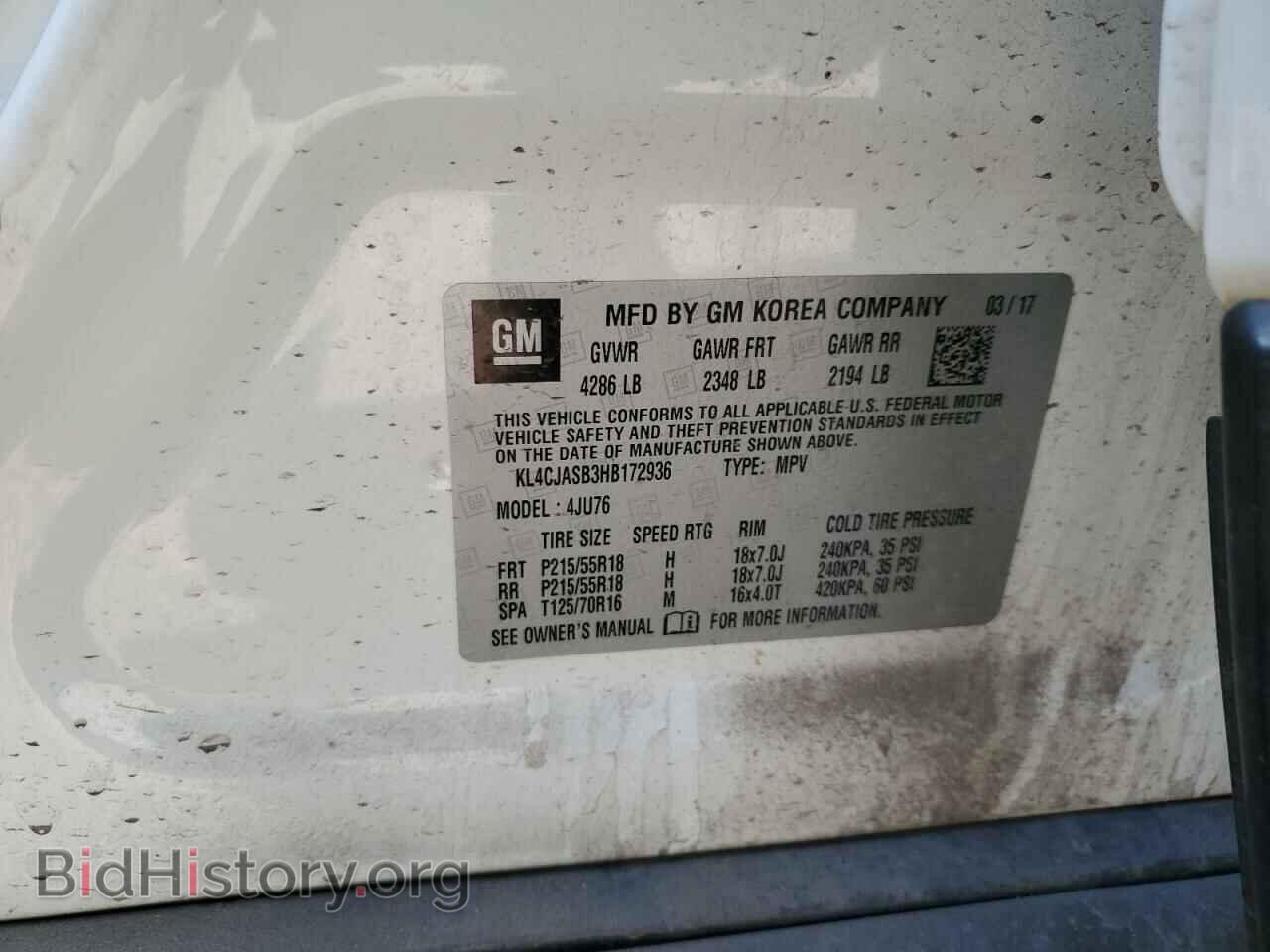 2017 BUICK ENCORE - VIN: KL4CJASB3HB172936 - Фото 15