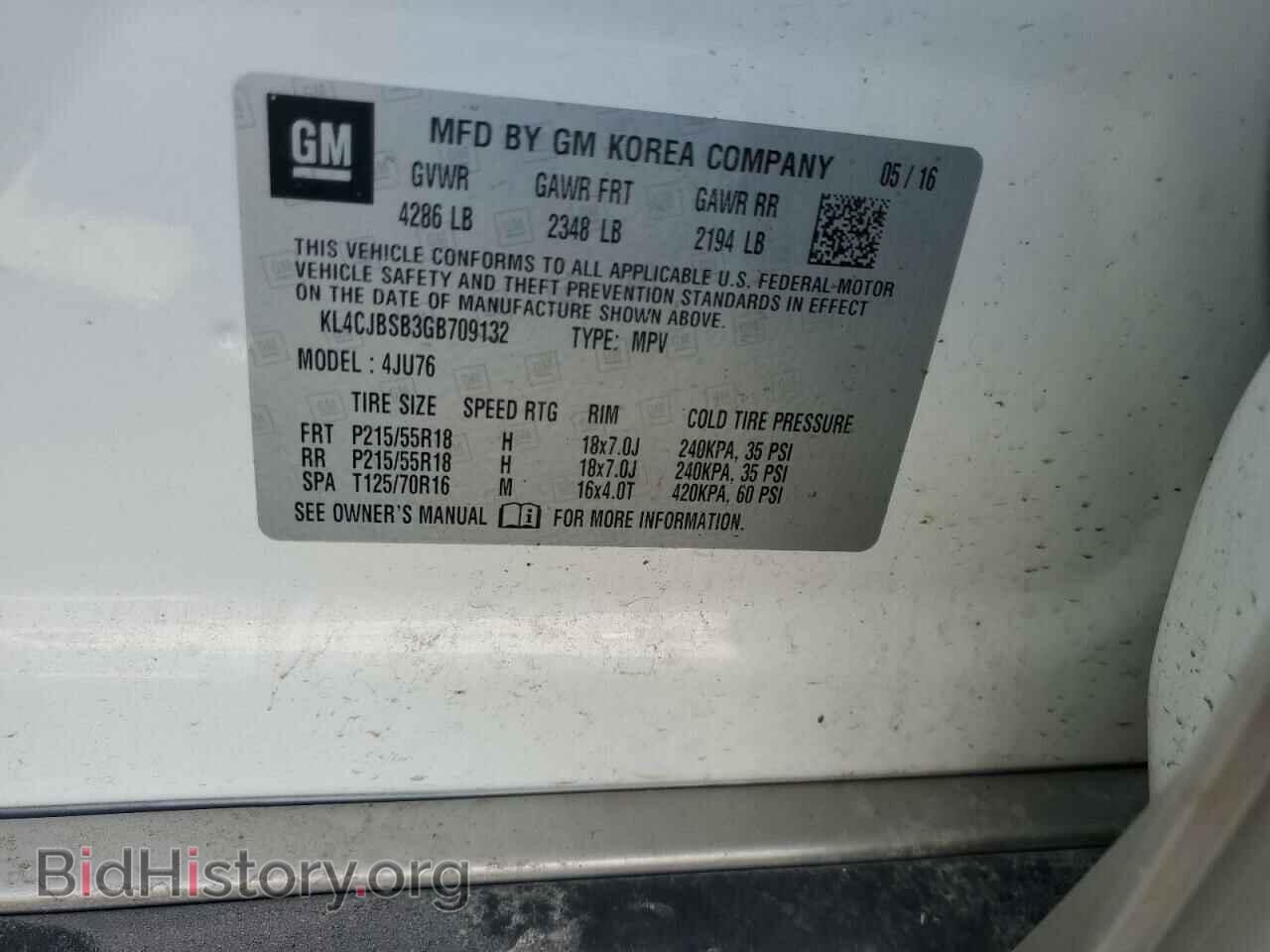 2016 BUICK ENCORE - VIN: KL4CJBSB3GB709132 - Фото 15