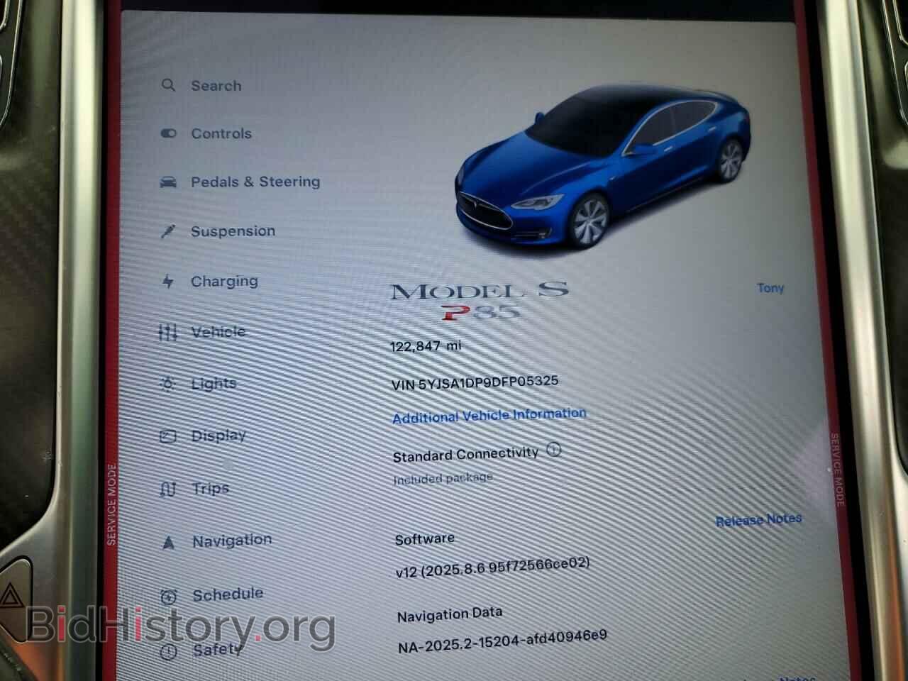 2013 TESLA MODEL S - VIN: 5YJSA1DP9DFP05325 - Photo 9