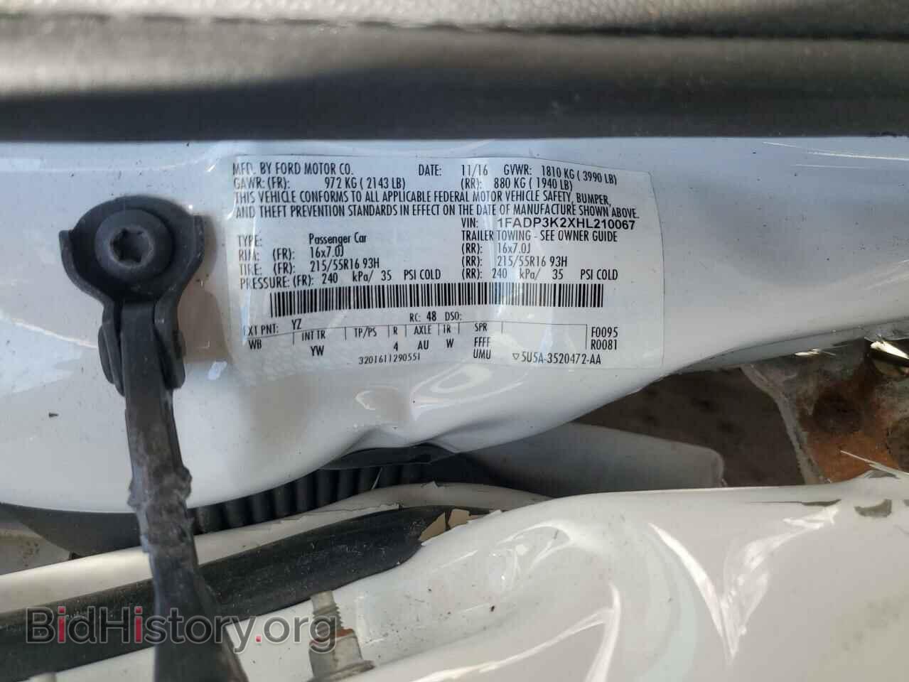2017 FORD FOCUS - VIN: 1FADP3K2XHL210067 - Фото 12