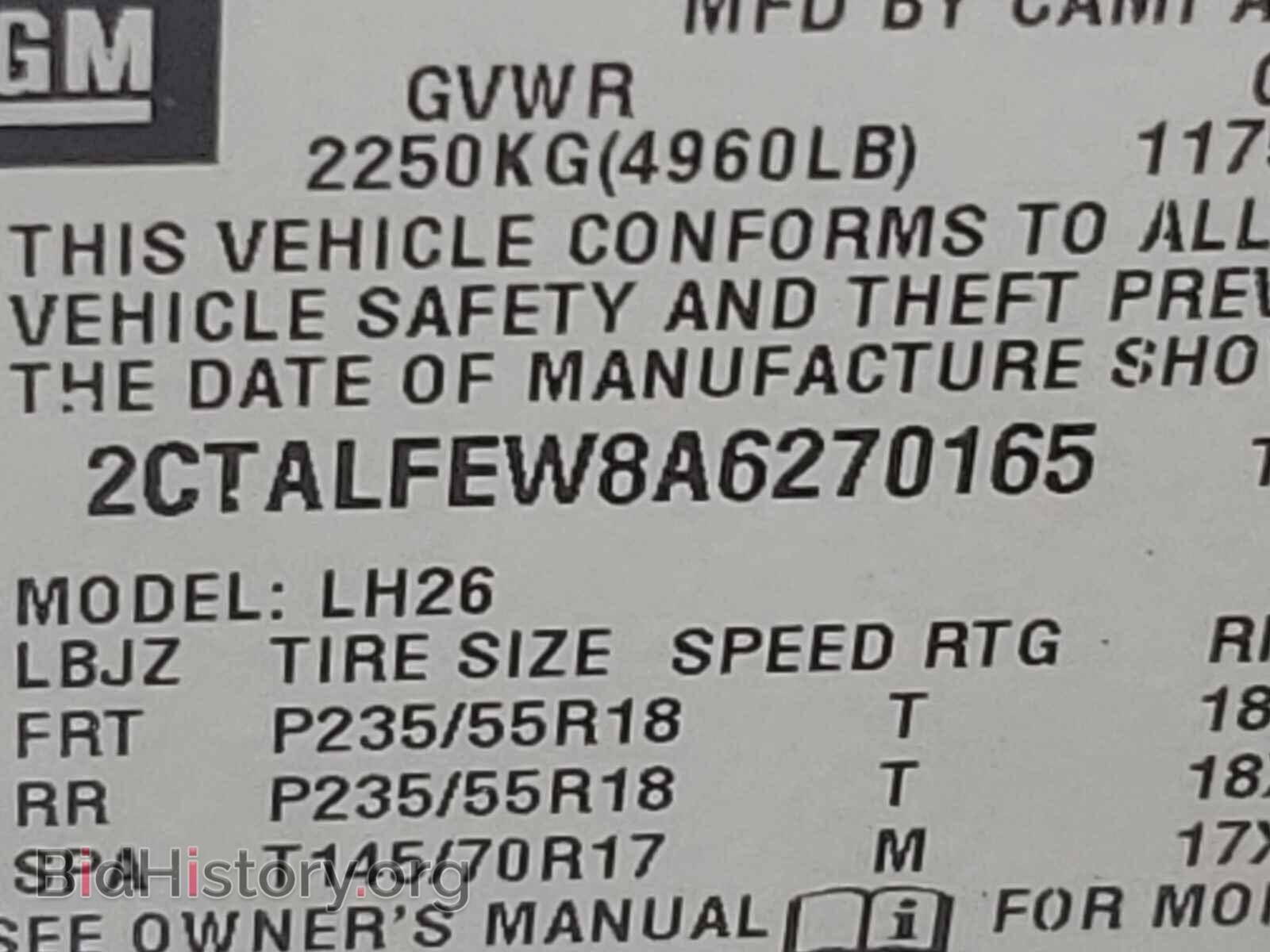 2010 GMC TERRAIN - VIN: 2CTALFEW8A6270165 - Фото 10
