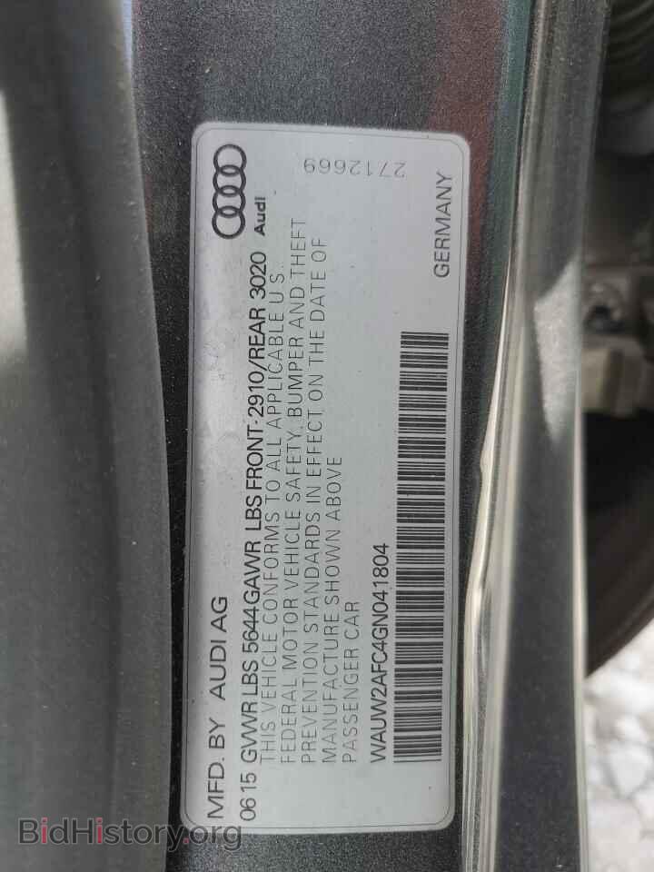 2016 AUDI S7/RS7 - VIN: WAUW2AFC4GN041804 - Фото 12