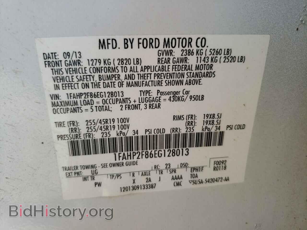 2014 FORD TAURUS - VIN: 1FAHP2F86EG128013 - Photo 10