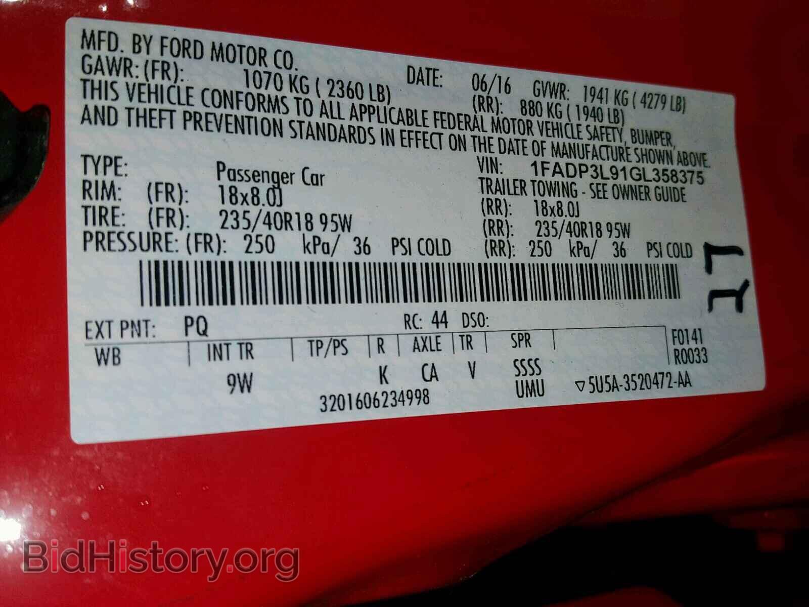 2016 FORD FOCUS - VIN: 1FADP3L91GL358375 - Photo 10