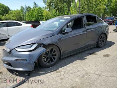 2022 Tesla MODEL X, серый — VIN 7SAXCBE61NF332541, Copart