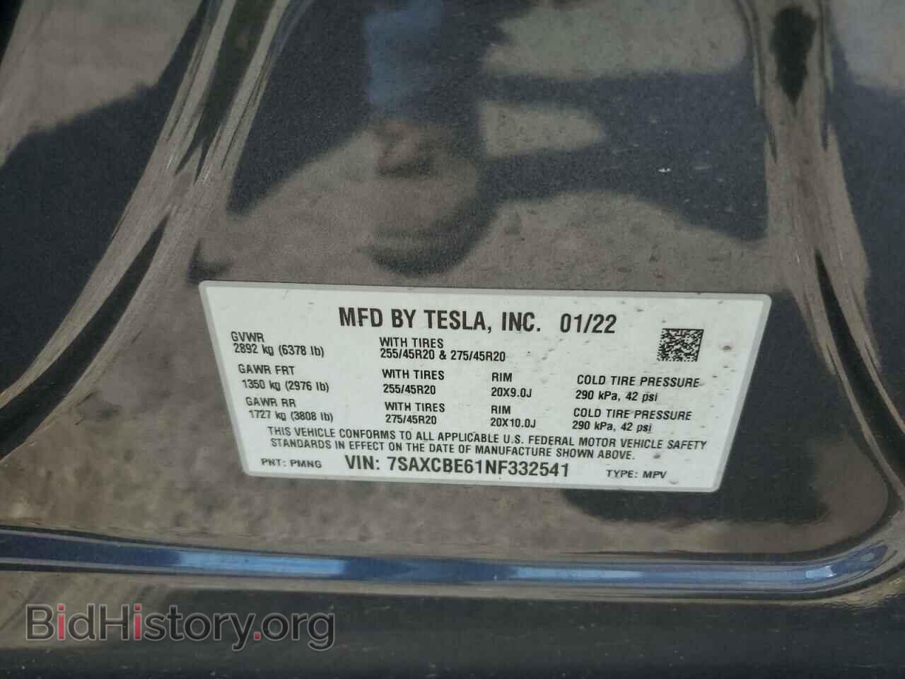 2022 TESLA MODEL X - VIN: 7SAXCBE61NF332541 - Фото 12