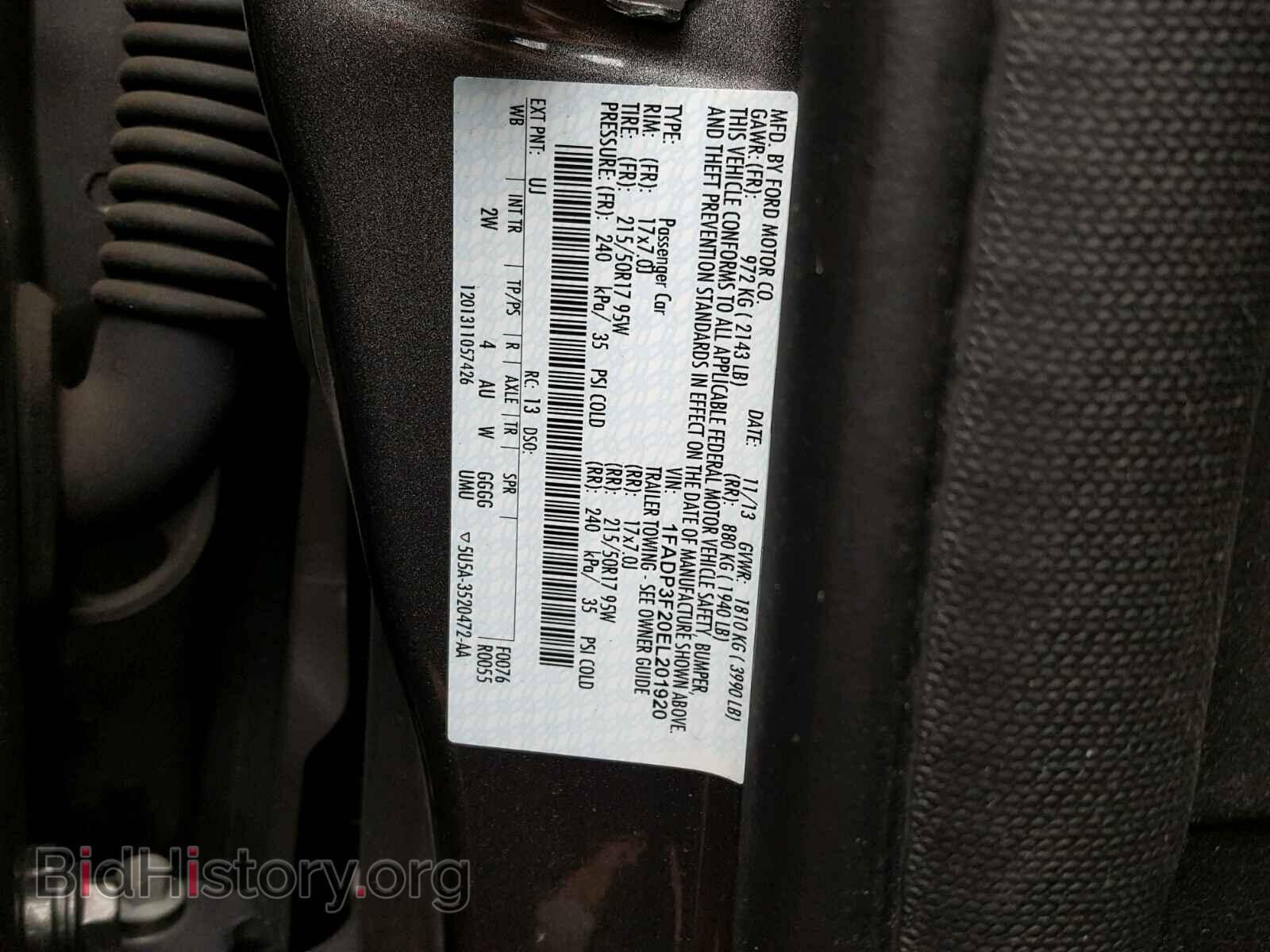 2014 FORD FOCUS - VIN: 1FADP3F20EL201920 - Photo 10