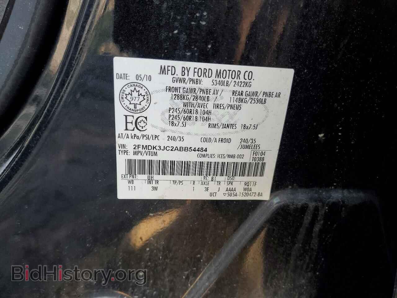 2010 FORD EDGE - VIN: 2FMDK3JC2ABB54484 - Photo 14