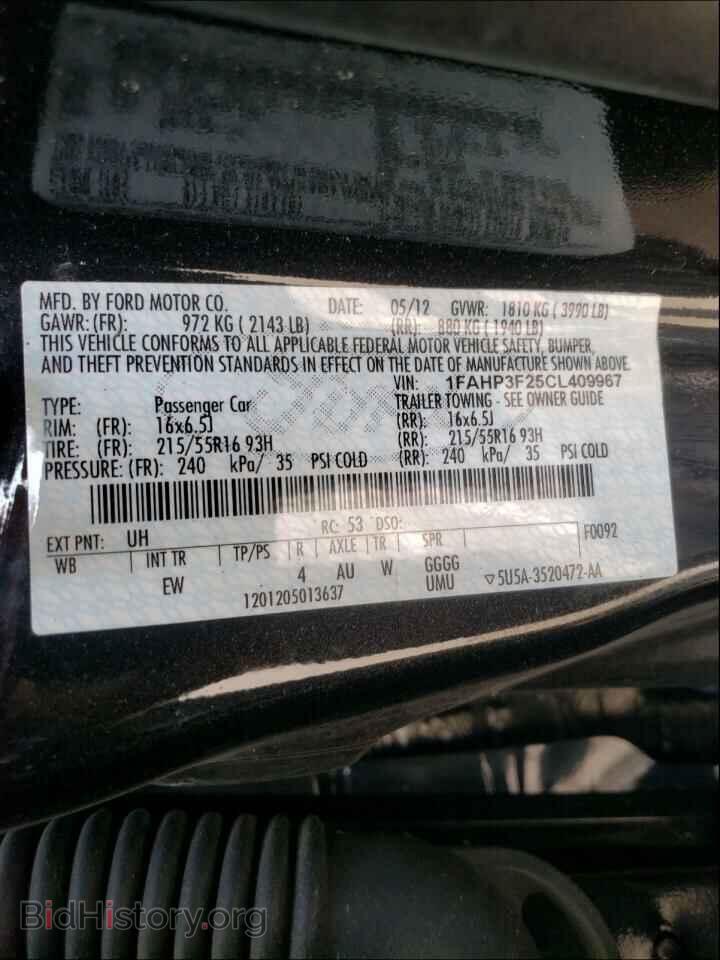 2012 FORD FOCUS - VIN: 1FAHP3F25CL409967 - Фото 10