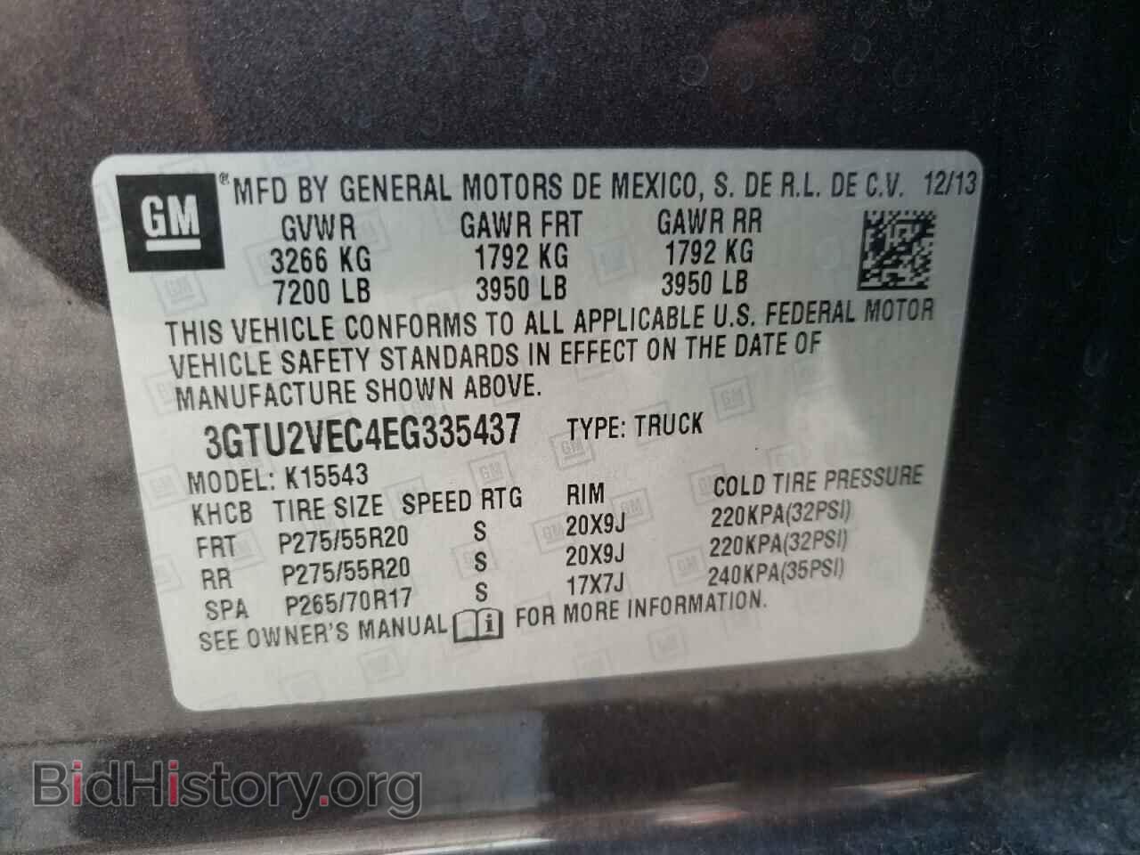 2014 GMC SIERRA - VIN: 3GTU2VEC4EG335437 - Photo 10