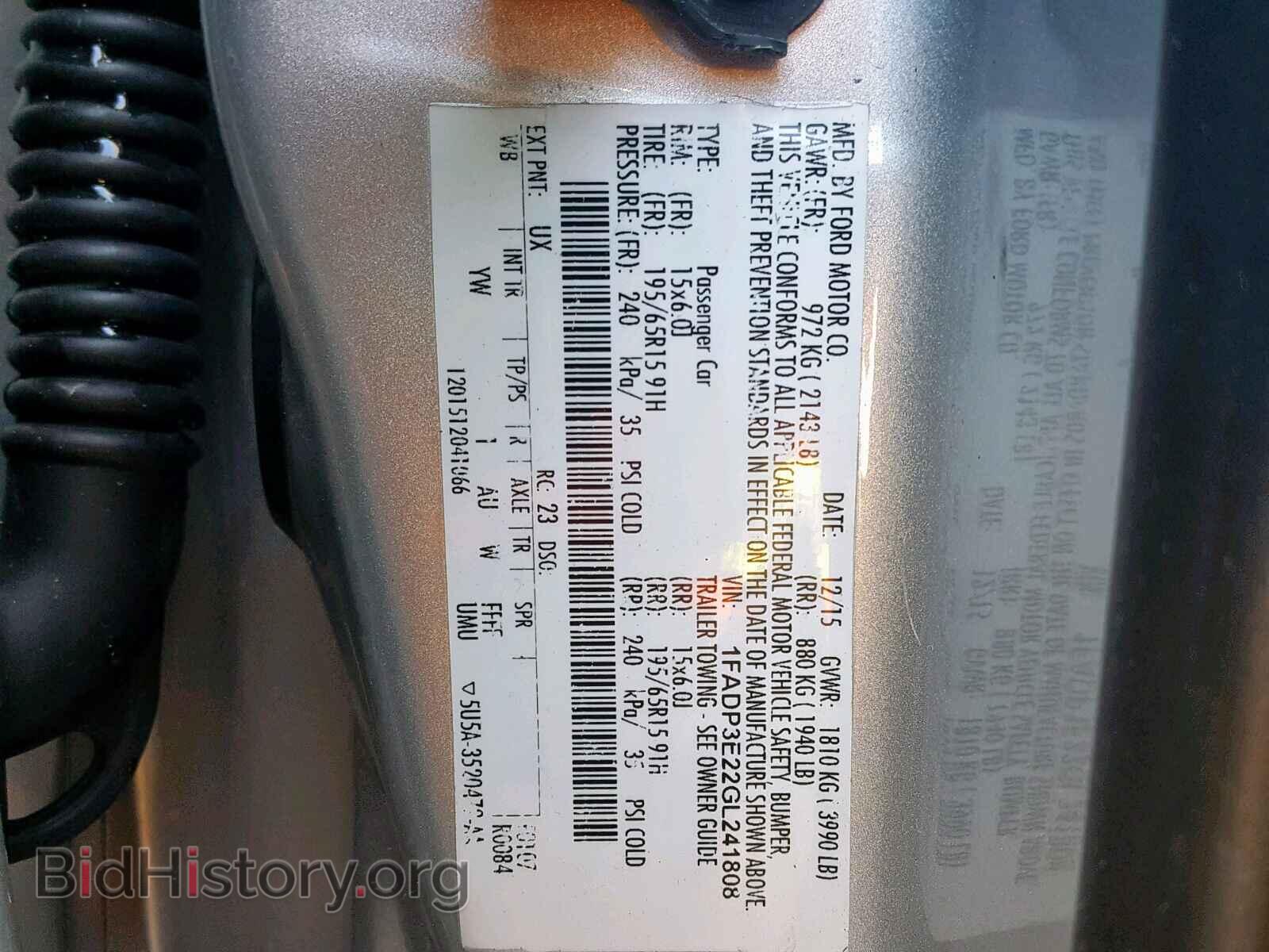 2016 FORD FOCUS - VIN: 1FADP3E22GL241808 - Photo 10