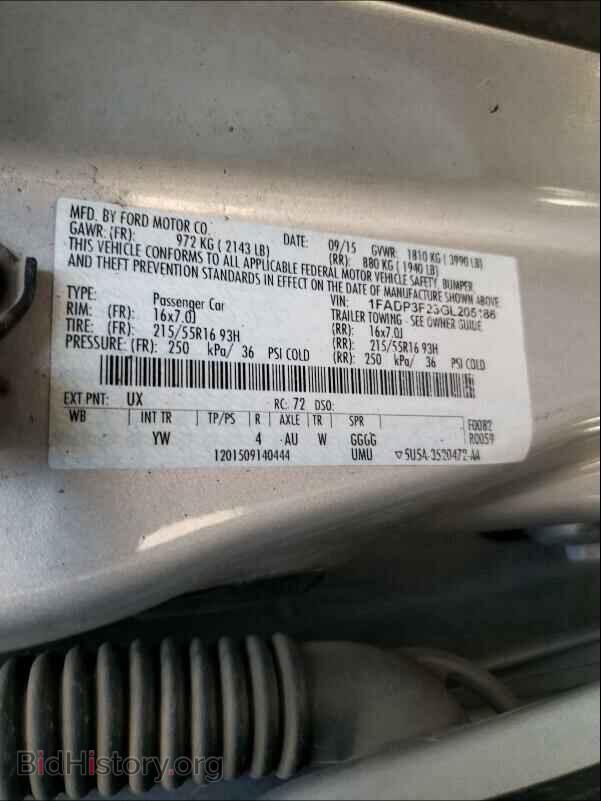 2016 FORD FOCUS - VIN: 1FADP3F23GL205186 - Фото 10