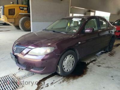 2007 Mazda 3 I, фиолетовый — VIN JM1BK32F071623905, Copart