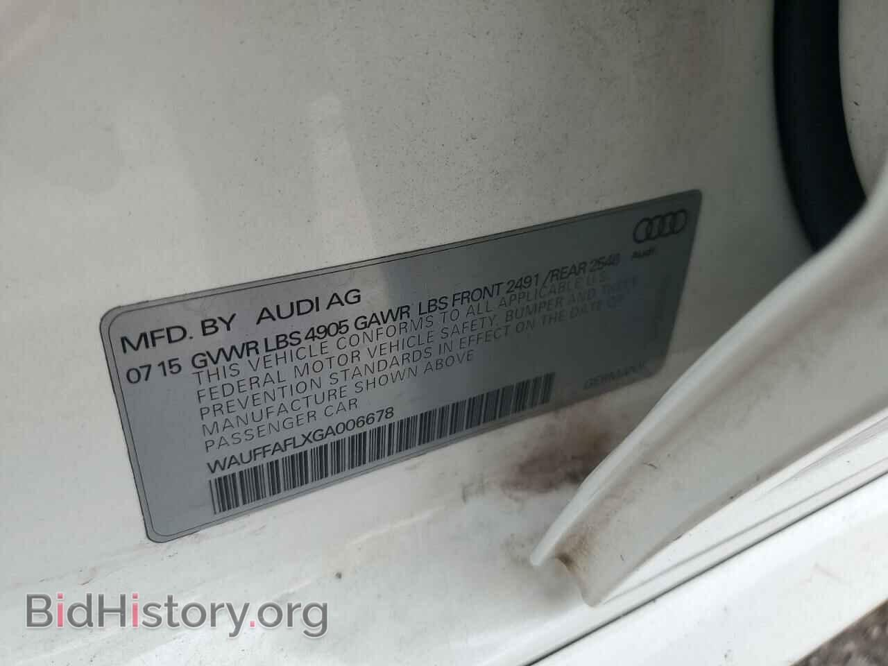2016 AUDI A4 - VIN: WAUFFAFLXGA006678 - Фото 15