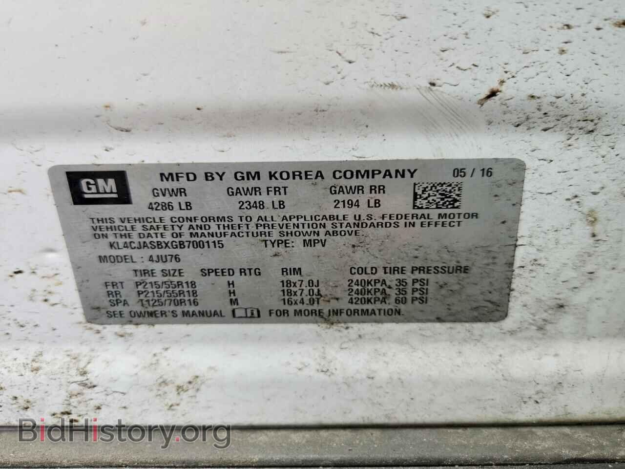 2016 BUICK ENCORE - VIN: KL4CJASBXGB700115 - Photo 13