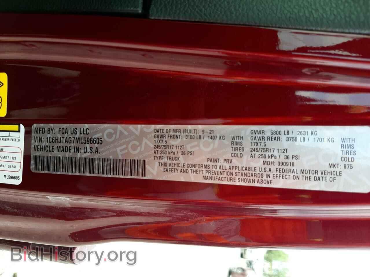 2021 JEEP GLADIATOR - VIN: 1C6HJTAG7ML596605 - Photo 10