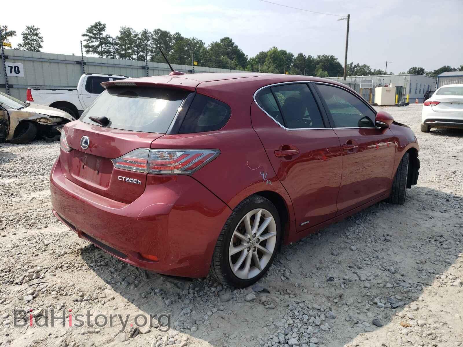 2012 LEXUS CT 200 - VIN: JTHKD5BH8C2089269 - Фото 4
