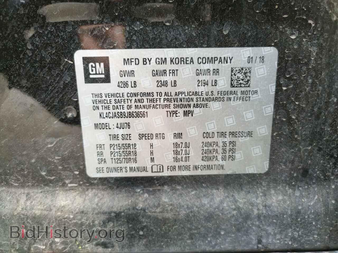 2018 BUICK ENCORE - VIN: KL4CJASB9JB636561 - Фото 10